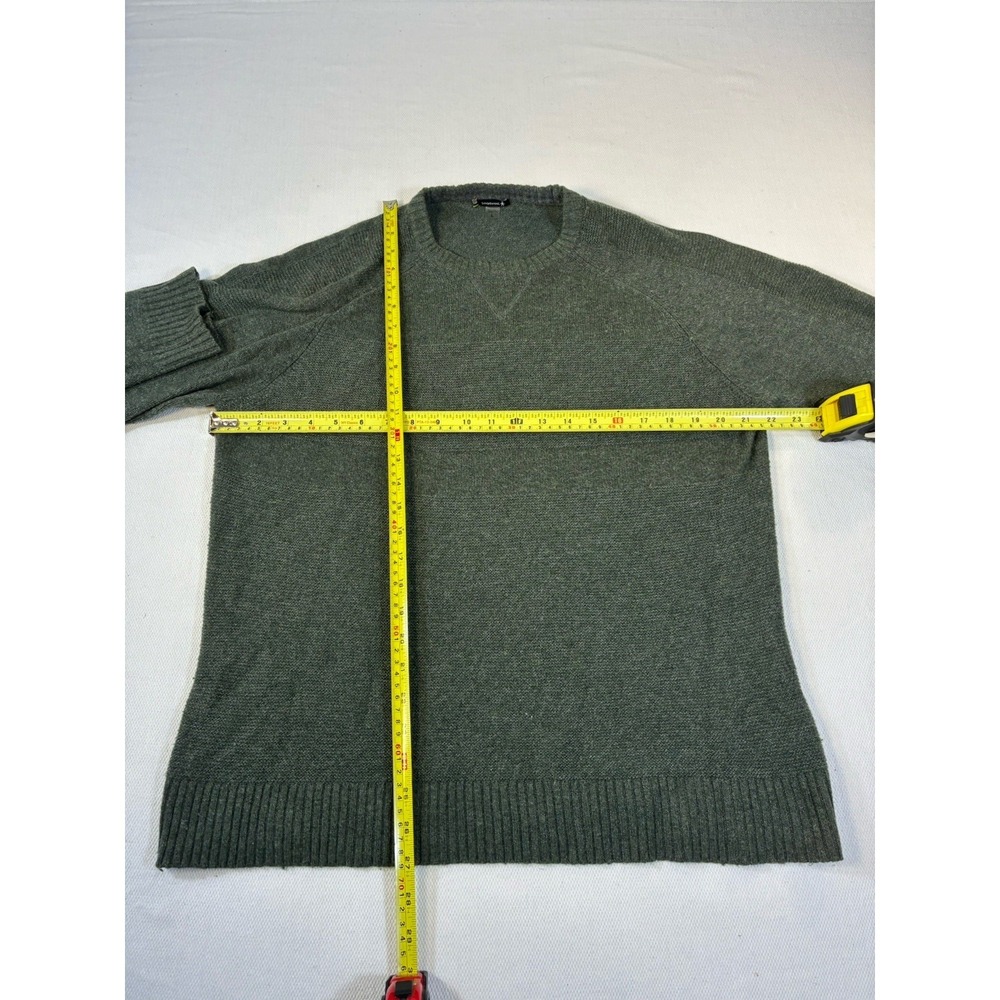 Smartwool Merino Wool Blend Knit Sweater L Olive Green Pullover Mens Heathered - Picture 6 of 7